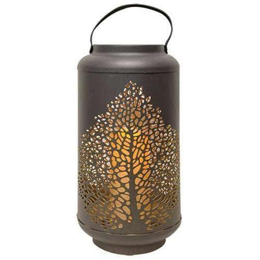 Rustic Leaf Motif Lantern - The Fox Decor